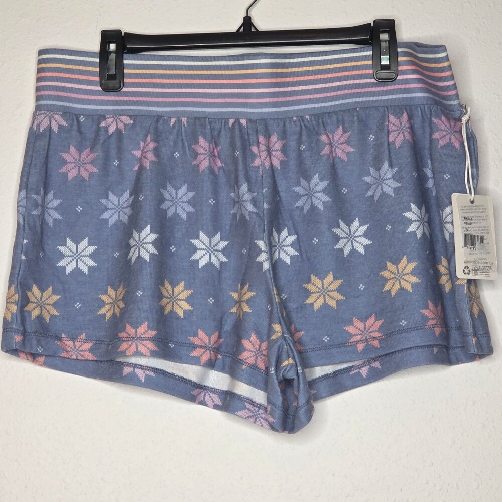 NWT PJ Salvage Women's Mountain Love Cozy Vibes Short - Denim